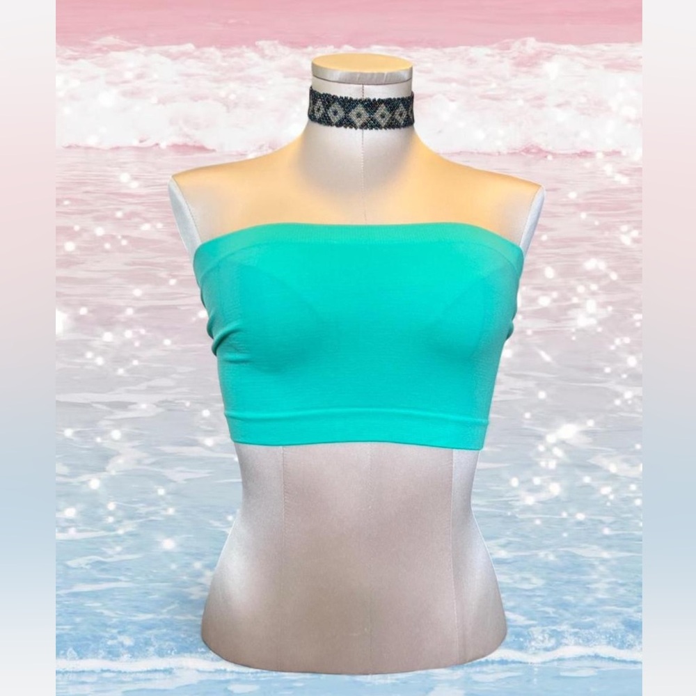 Soho Girls Teal Y2K Tube Top Strapless